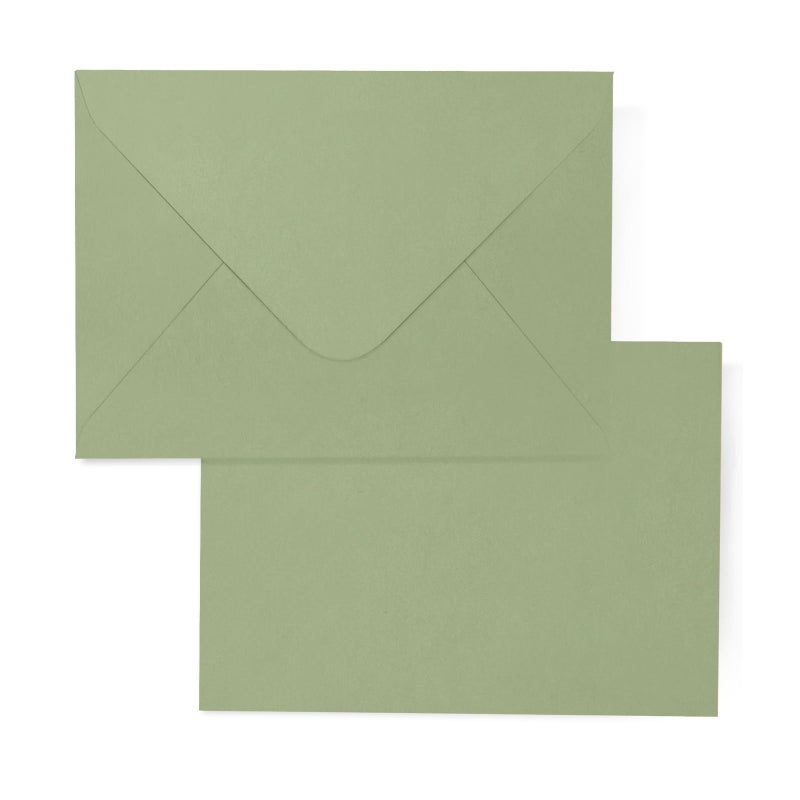 Goefun A7 Sage Green Envelopes 100 Pack, Goefun 5x7 V Flap Printable Envelopes for Invitation, Gift Cards, Birthday, Graduation, 5.25 x 7.25 in, 120GSM - Image 1