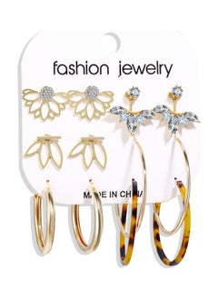 Pair Of 6 Ear Studs And Hoop Earrings Set