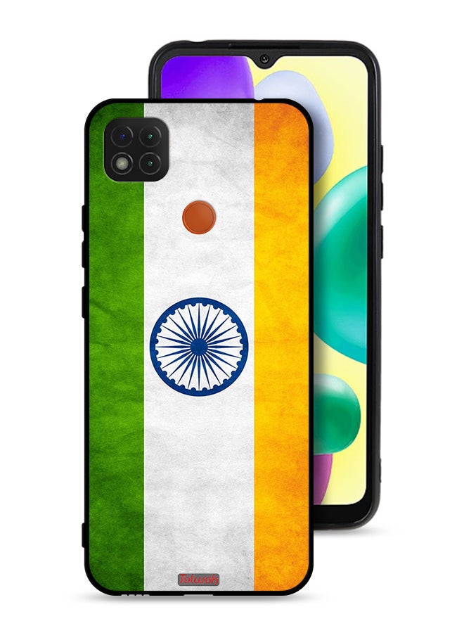 Tolwak Xiaomi Redmi 9C Protective Case Cover Luminous Indian Flag - Image 1