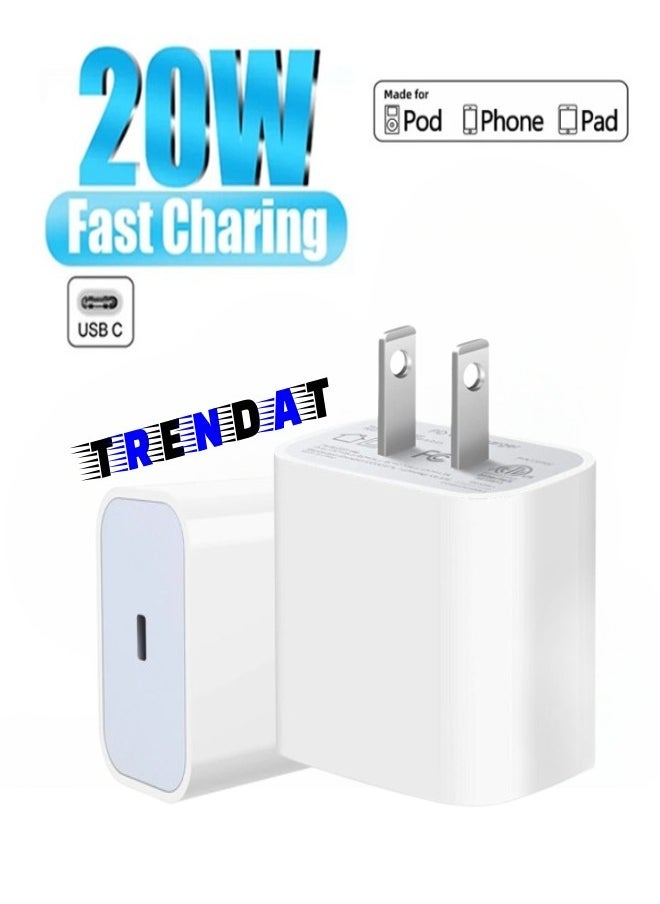 Generic - Fast IPhone Charger Head 20W American Pin, Type C port - white - Image 1