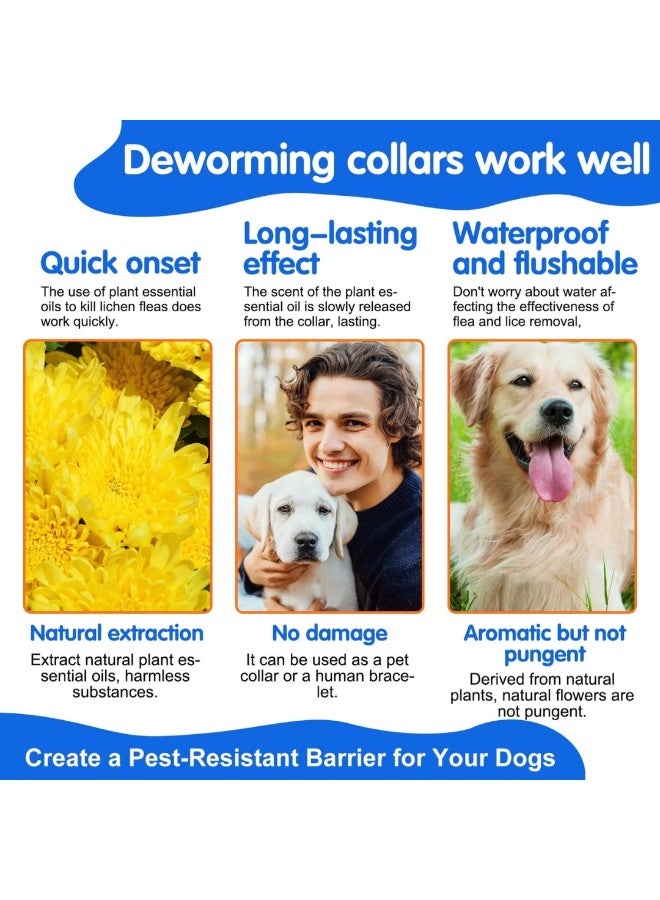Oimmal Flea & Tick Collar for Dogs (4 Collars), Waterproof Adjustable 24 Month Protection Natural Formula Safe & Eco-Friendly Lightweight Collar For Dogs & Puppies, Flea Dogs Collar - Image 4