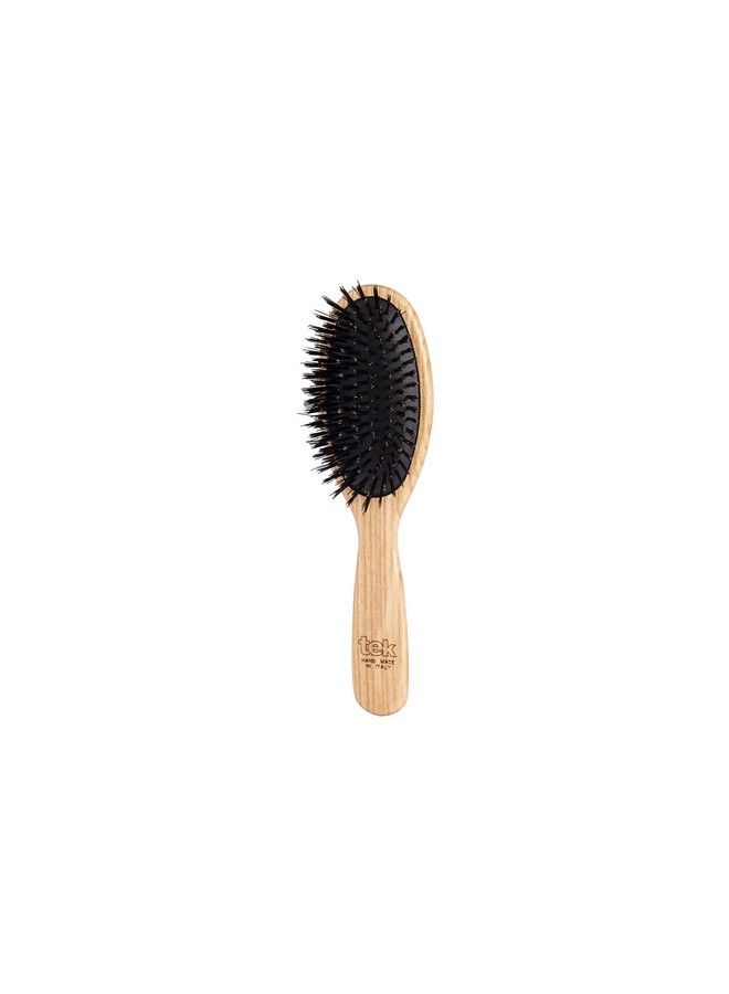 TEK Large Oval Brush With Ecological Bristles Handmade In Italy For Fine Hair 22 X 6 Cm - Image 1
