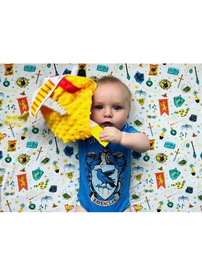 The Learning Lovey 10x10” Wizard Muggle Baby Lovey Gryffen Lion Tag Toy for Babies - Muggles - House Colors - Learn Wizardry - Soft & Safe - Learn Shapes & Colors - Ideal Baby Toy & Baby Gift - BPA Free w/Stroller Clip - Image 5