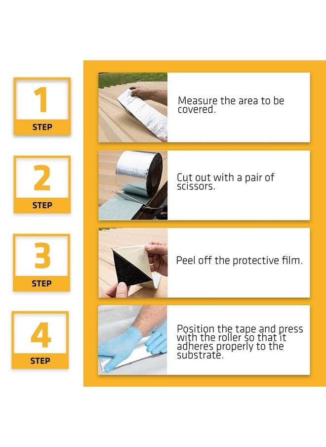 SIKA SIKA Multipurpose self-adhesive duct tape MultiSeal AP For concrete, metal, clay, tiles and wood Easy to use 10 cm x 10 m Grey  - Image 4