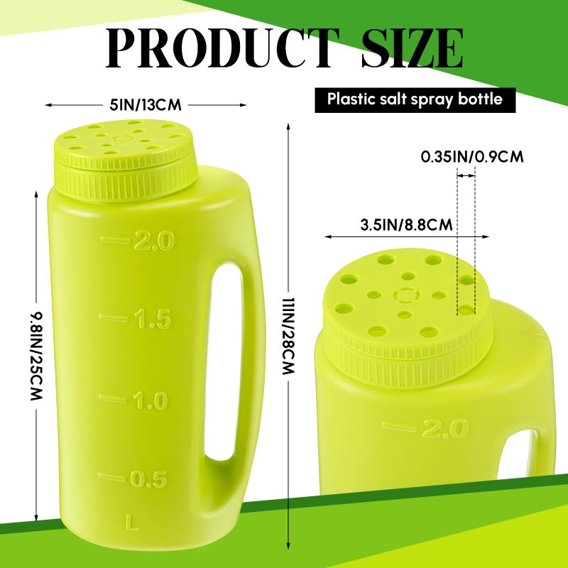 Tioncy Handheld Spreader Set with Scoop and Gloves for Salt Spreader, Ice Melt, Seed, Deicing and Fertilizer, Adjustable Portable Spreaders for Yard and Garden Snow Removal, up to 2l(Green) - Image 2