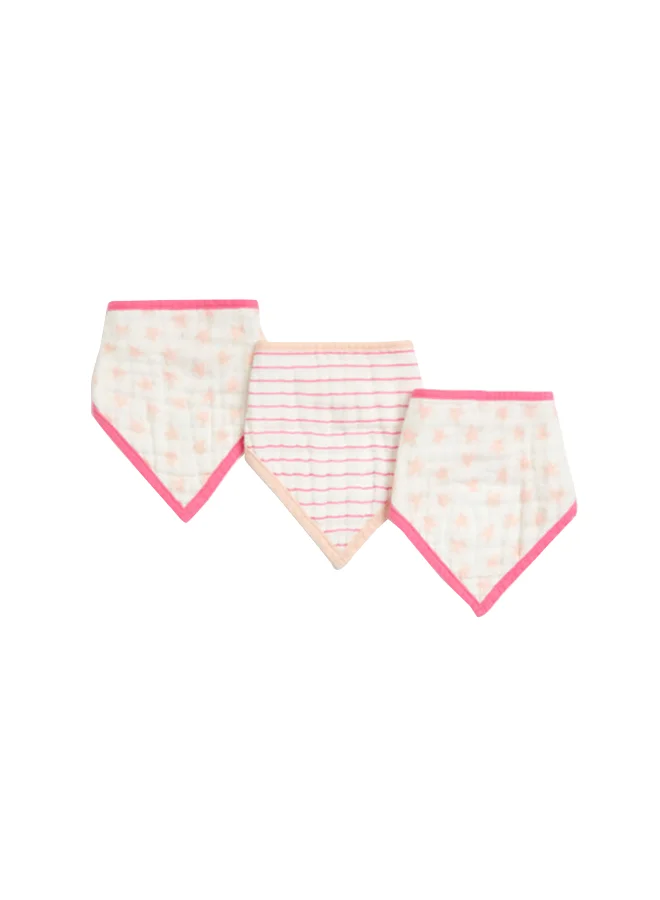 مذركير عبوة من  قطع من الموسلين الوردي بنجوم للبنات