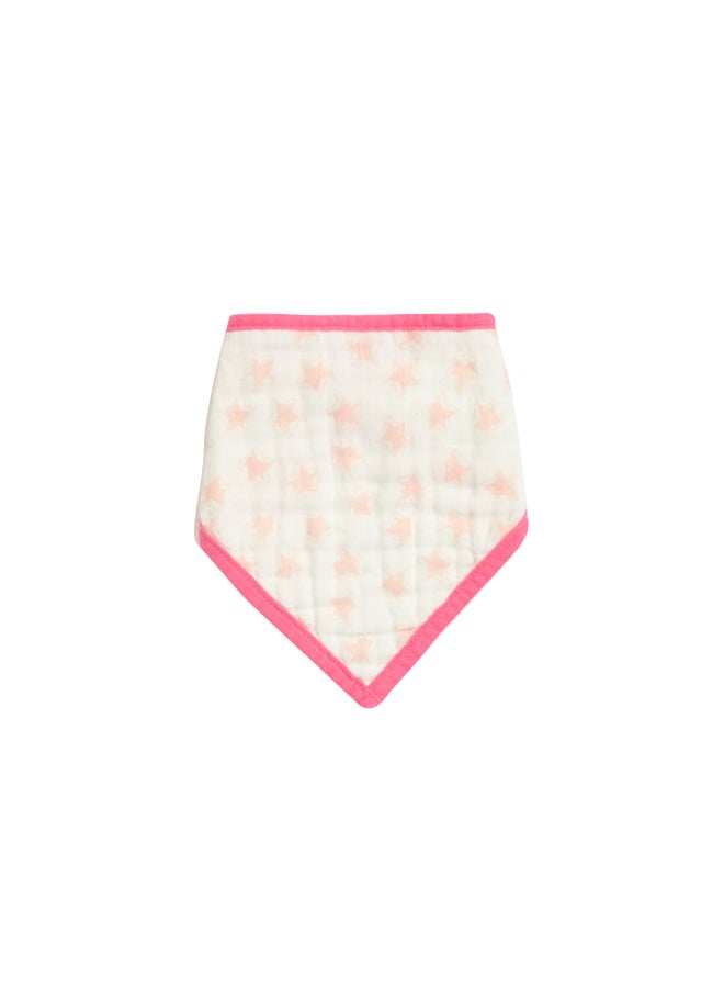 mothercare Pack Of 3 Dribbler Pink Star Muslin Girls - Image 3