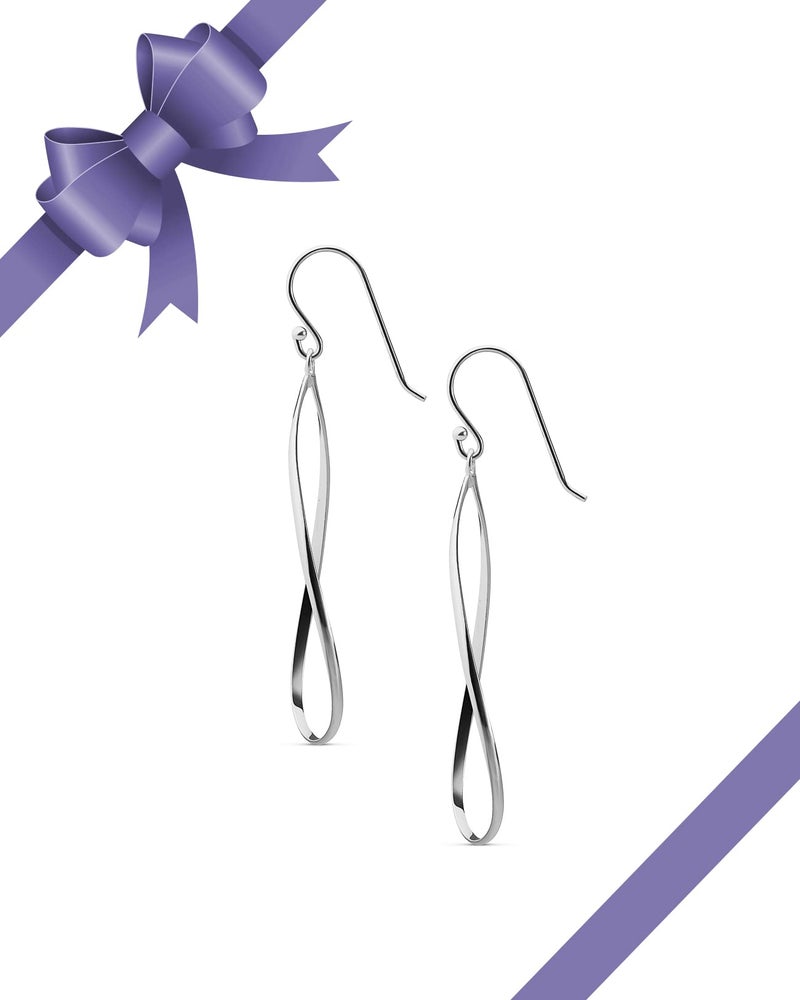 MILLA Teardrop Earrings - Designer Silver Statement Earrings or Gold Dangle Earrings for Women Trendy Upscale Dangly Earrings (Teardrop/Sterling Silver Plated) - Image 5