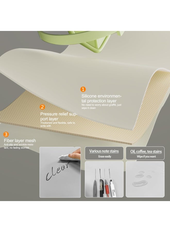 FAYET PU Leather Desk Mat, Large Non-Slip Waterproof Desk Protector, Heat Resistant Office Table Pad & Mouse Pad - Image 2