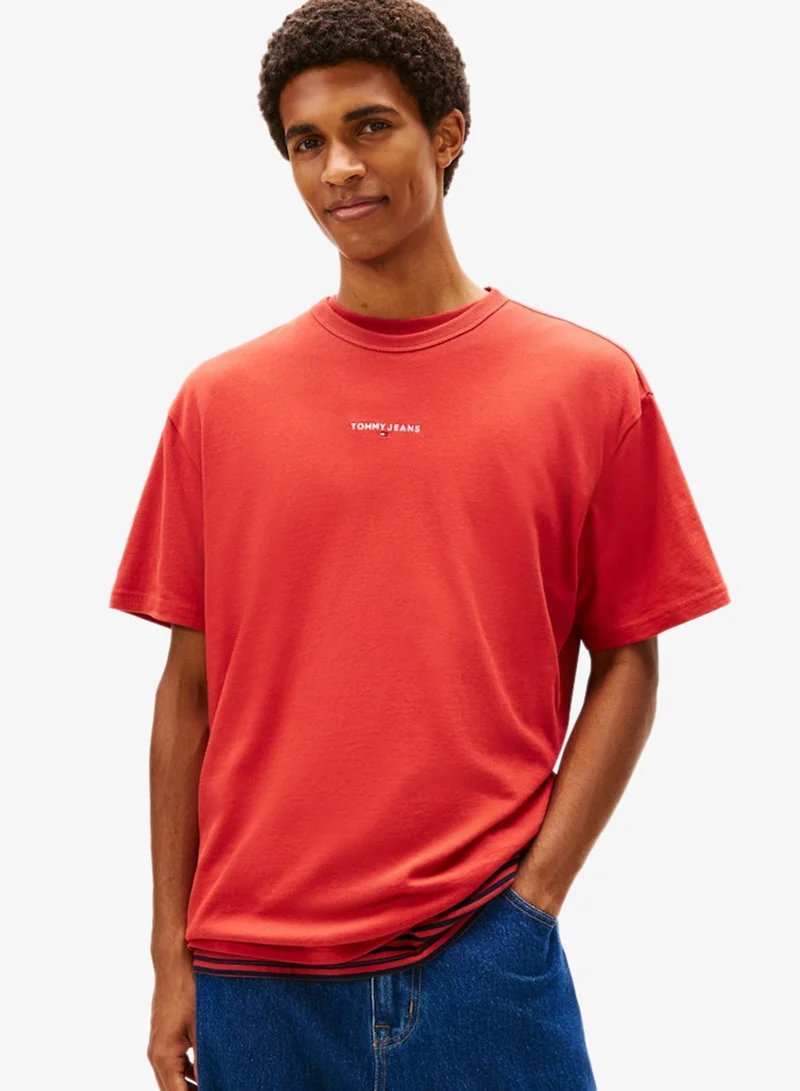 Linear Logo Embroidery Relaxed T-Shirt