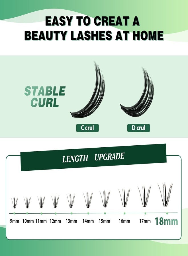 KEYYOU Eyelash Extensions, 300 Pieces, Cluster Lashes, 30D D Curl, 15 mm, Individual Eyelashes, Volume Natural, Gentle Eyelash Extension (30D-D-15) - Image 5