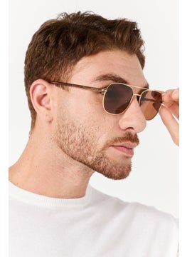 GANT Men GA723230E57 Square Sunglasses, Gold  - Image 2