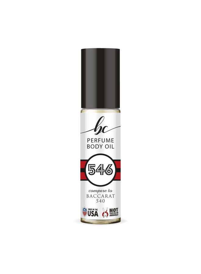 BIOCURA BC Perfume 546 Inspired by Baccarat 540 For Women & Men Replica Fragrance Body Oil Dupes Alcohol-Free Travel Size Long Lasting Roll-On 0.3 Fl Oz/10ml - Image 1