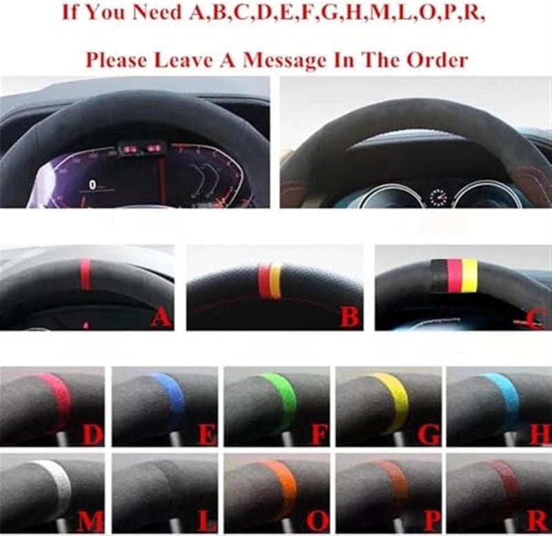 QASULER Leather Steering Wheel Cover - Image 5