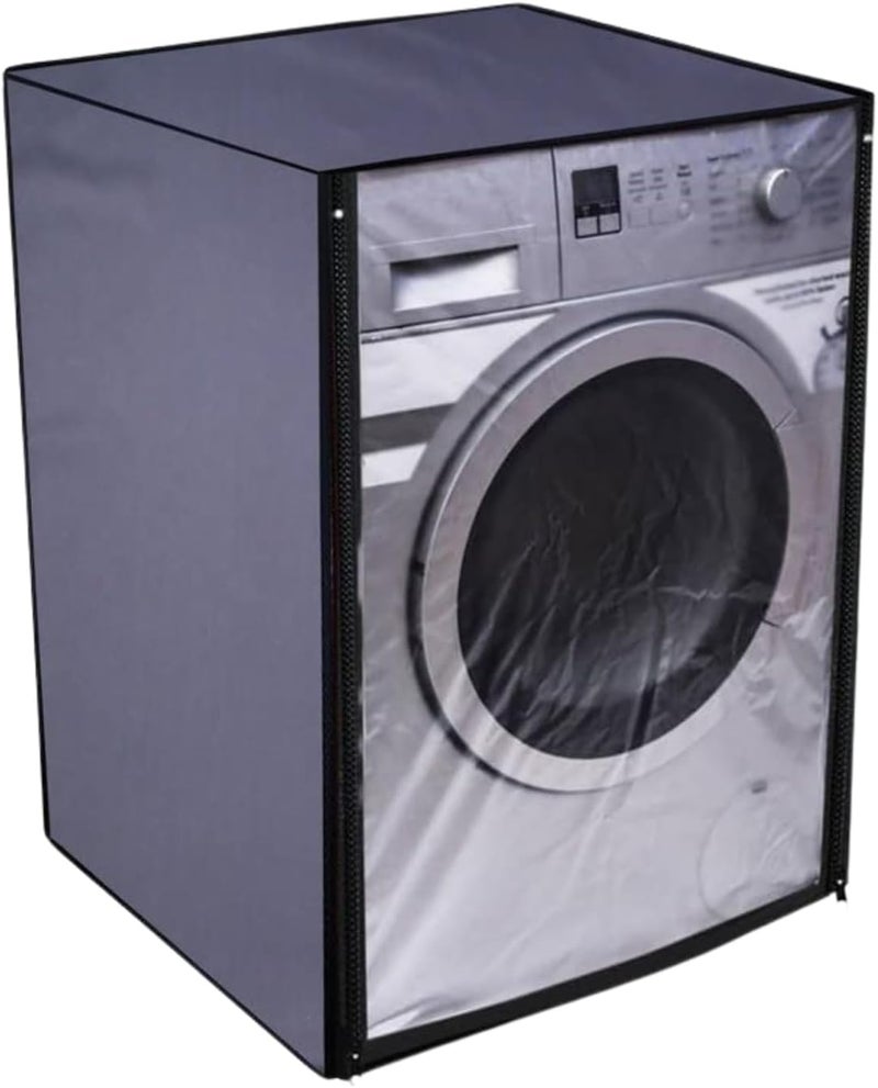 NITASHA Waterproof/Dustproof washing machine cover Compatible With Bosch 8 Kg Fully-Automatic Front Load WAJ28262IN Grey Color, Polyester - Image 1