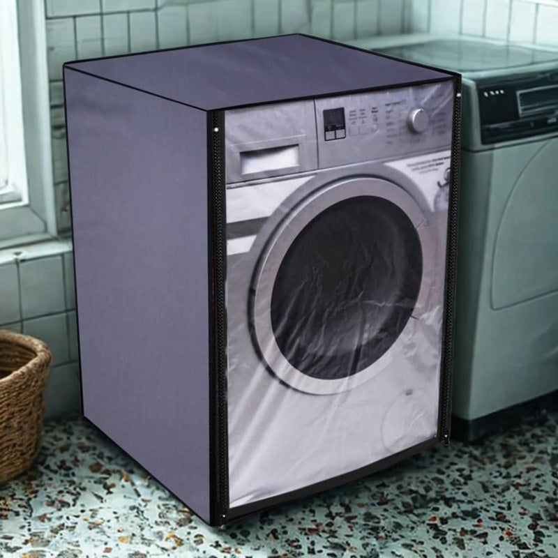 NITASHA Waterproof/Dustproof washing machine cover Compatible With Bosch 8 Kg Fully-Automatic Front Load WAJ28262IN Grey Color, Polyester - Image 5