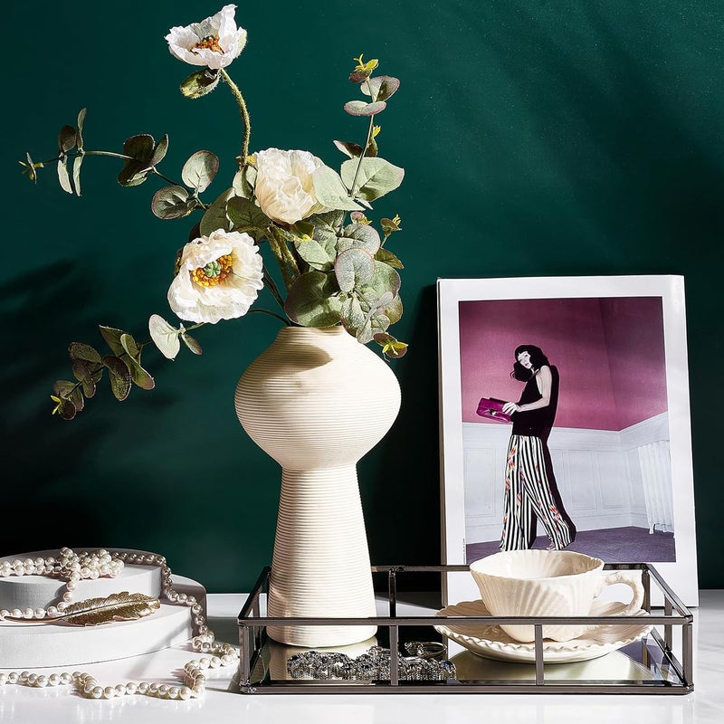 PuTwo Mirror, Smoky Black, Metal, Jewelry, Decorative, Glass, Perfume Organizer, Vanity Trays for Bathroom, Counter, 1272 inch - Image 4