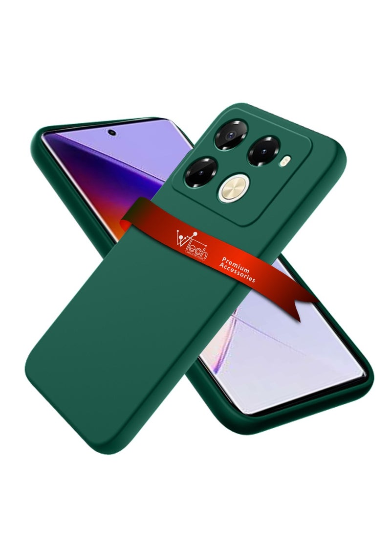 Wtech Infinix Note 40 Pro+ / Note 40 Pro Plus 5G 2024 Liquid Silicone Case Cover - Dark Green - Image 1