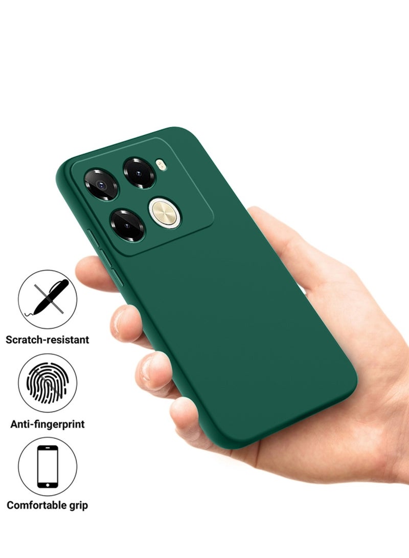 Wtech Infinix Note 40 Pro+ / Note 40 Pro Plus 5G 2024 Liquid Silicone Case Cover - Dark Green - Image 2