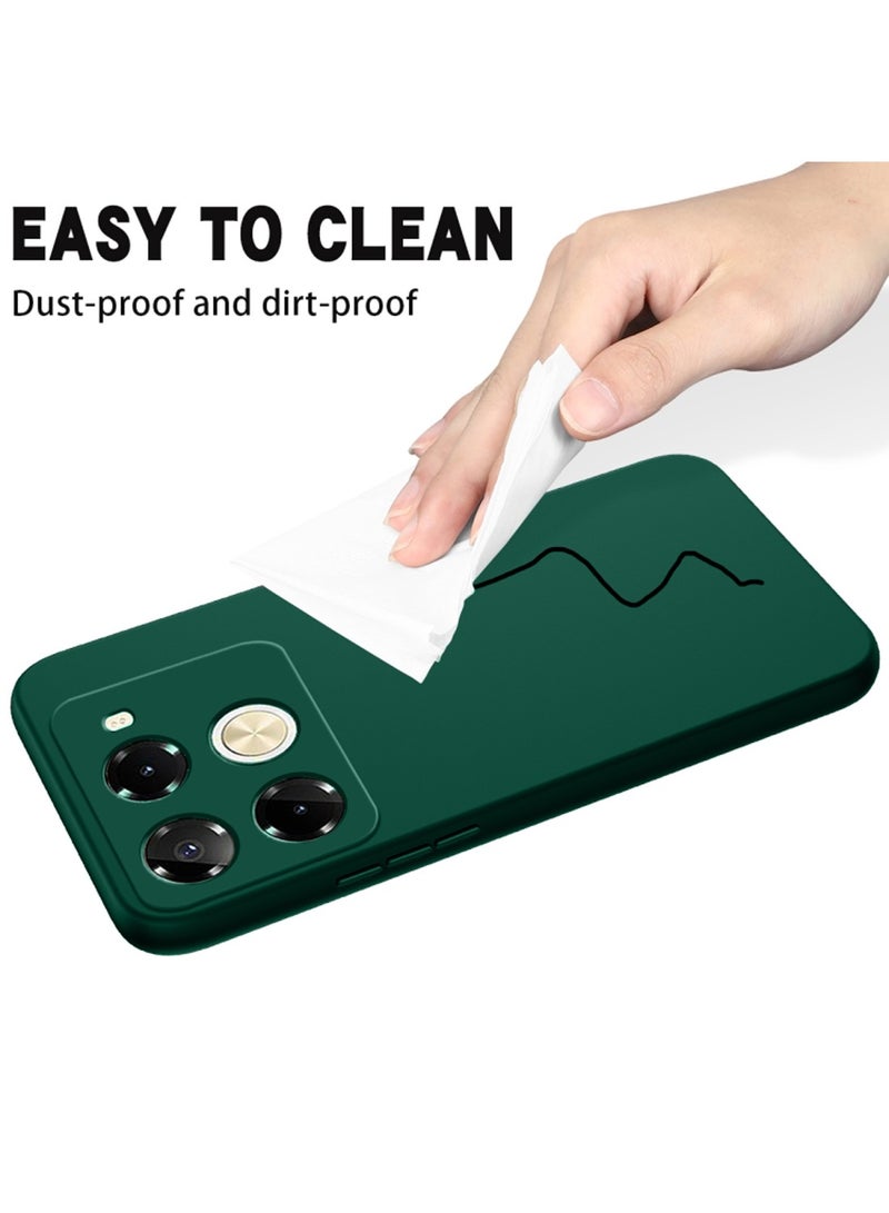 Wtech Infinix Note 40 Pro+ / Note 40 Pro Plus 5G 2024 Liquid Silicone Case Cover - Dark Green - Image 4