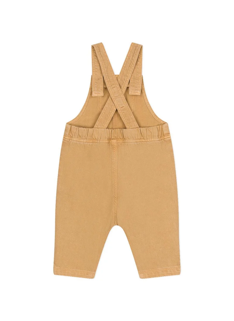 Petit Bateau Babies' long coloured denim dungarees