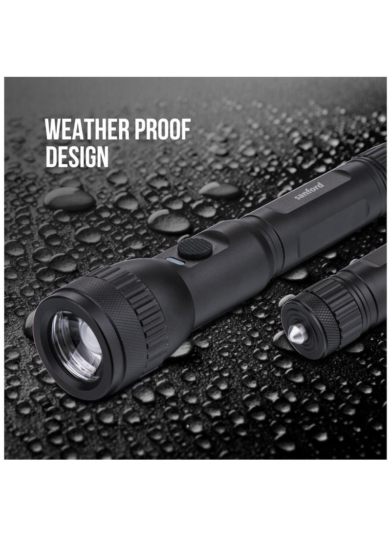 Sanford Powerful 10W Rechargeable LED Search Light with Rotating head for adjustable Focus, power bank function, Breakout tool  - Image 5