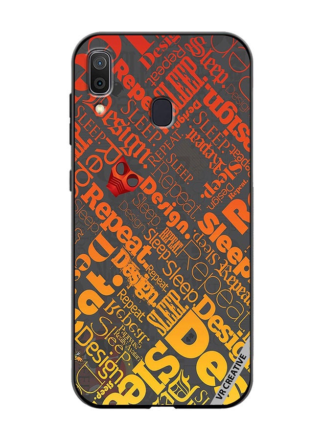 VR CREATIVE Protective Case Cover For Samsung Galaxy A30 Sleep Repeat Design Multicolour - Image 1