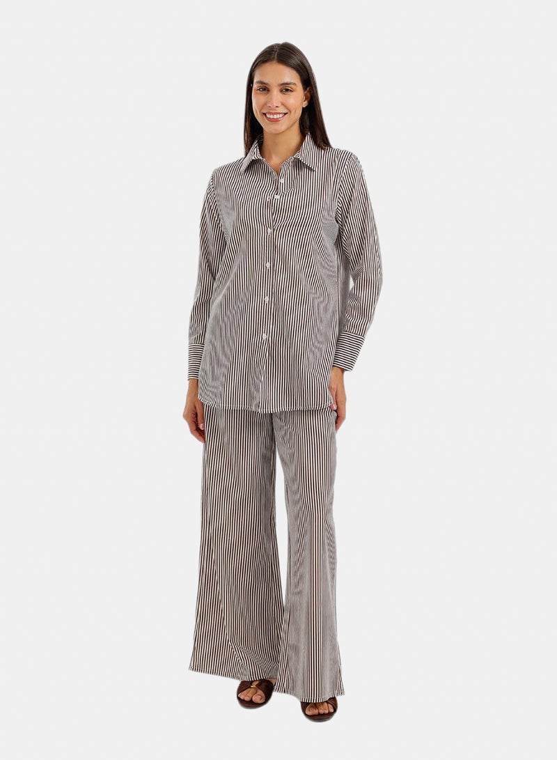 Carina Striped Elasticated Pants - Image 1