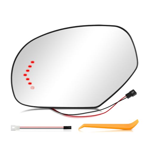 AUTOKAY Left Driver Side Mirror with Turn Signal Power Heated Fits for Chevy Silverado Tahoe Suburban GMC Yukon Sierra Cadillac Escalade 20072013 Driver Side Mirror Glass Replacement - Image 1