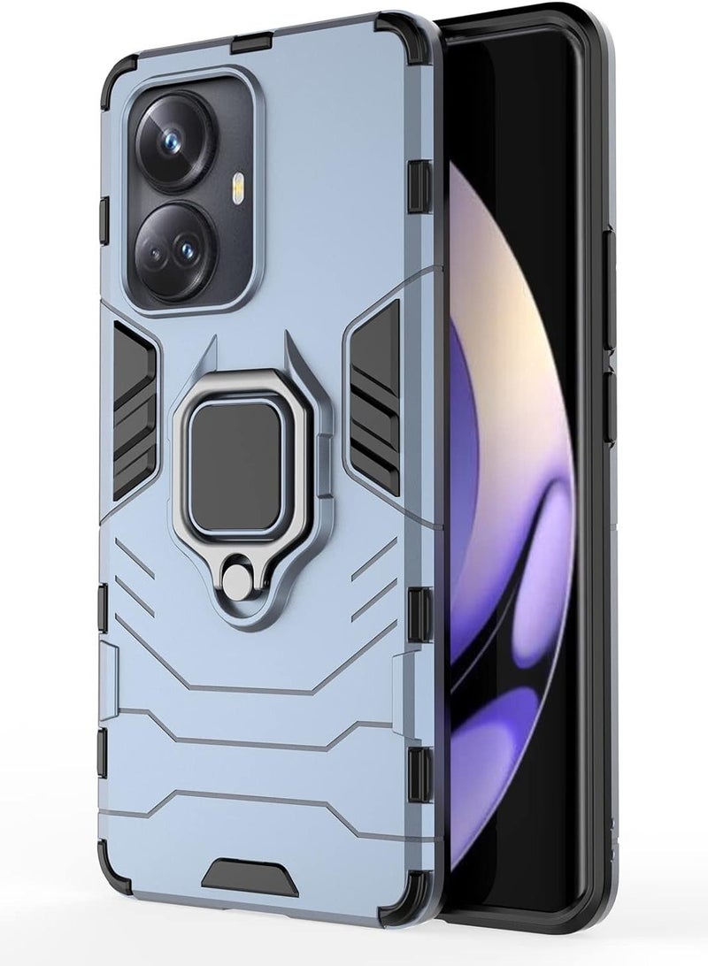 VKL جراب Kickstand لهاتف Realme 10 Pro Plus 5G، جراب متين هجين مزدوج الطبقات مضاد للخدش، أزرق - Image 1