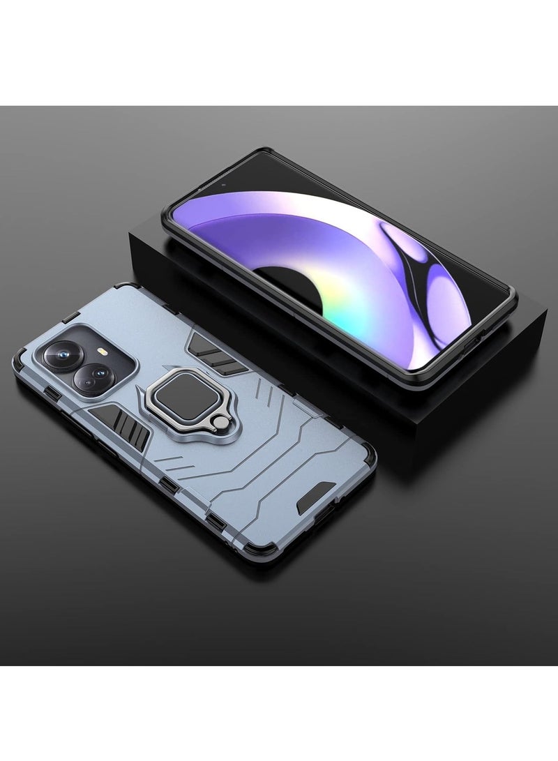 VKL جراب Kickstand لهاتف Realme 10 Pro Plus 5G، جراب متين هجين مزدوج الطبقات مضاد للخدش، أزرق - Image 5
