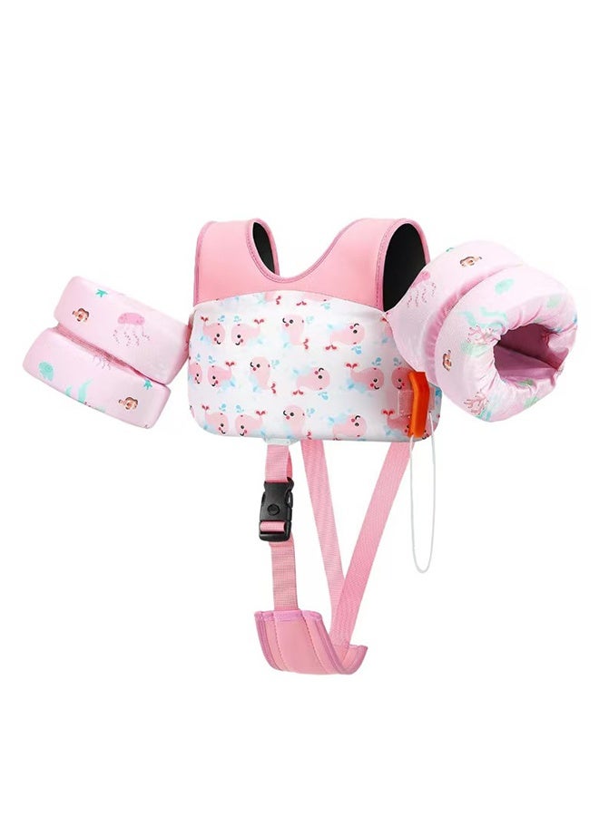 Swim Vest for Kids, Toddler Pool Floaties Fit 1-2-3 Years(6-15KG), Baby Arm Floaties with Adjustable Strap, Swim Jacket Water Wing Arm Band, Beach Boat Jumper Children Learn to Swim - Image 1