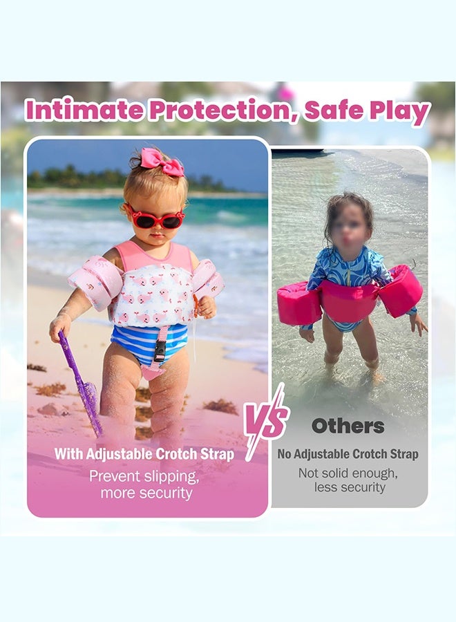Swim Vest for Kids, Toddler Pool Floaties Fit 1-2-3 Years(6-15KG), Baby Arm Floaties with Adjustable Strap, Swim Jacket Water Wing Arm Band, Beach Boat Jumper Children Learn to Swim - Image 5