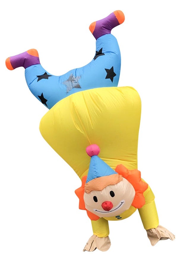 زي مهرج قابل للنفخ للبالغين والمراهقين تنفجر بدلة - سريع التنفجر تنفجر بدلة البوليستر مع مقاومة مروحة المياه المدمجة - لهالوين والحفلات ذات المواضيع والكوسبلاي والأحداث السيركية - سهل ارتدائها - Image 1