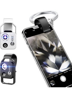 Duhaline 200X HD LED Lighted Portable Mobile Phone Microscope CPL Lens (Black)  - Image 2