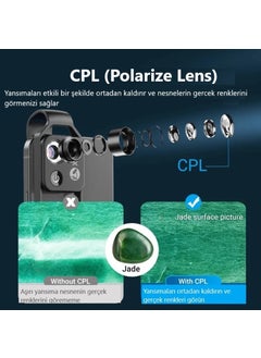 Duhaline 200X HD LED Lighted Portable Mobile Phone Microscope CPL Lens (Black)  - Image 4
