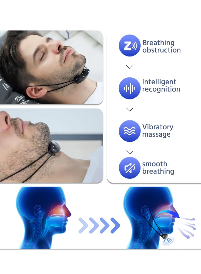 SOUTH MOON Electric Stop Snoring Device, Smart Throat Snoring Device, Hanging Ears Portable USB Snore Stopper with Pulse Assistance Technology, Relieve Snoring Portable Rechargeable Good Sleep Aid Retainer  - Image 2