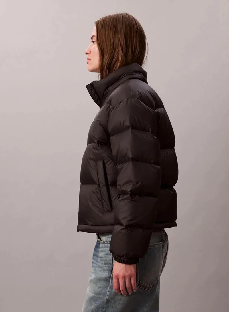 Calvin Klein Jeans black Short Down Puffer Jacket for Women | Best Price UAE