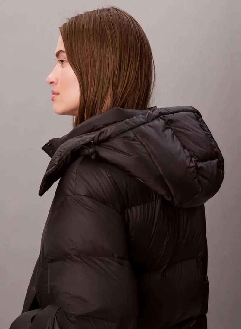 Calvin Klein Jeans black Short Down Puffer Jacket for Women | Best Price UAE
