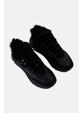 GEOX Women Lace Up Casual Shoes, Black  - Image 4