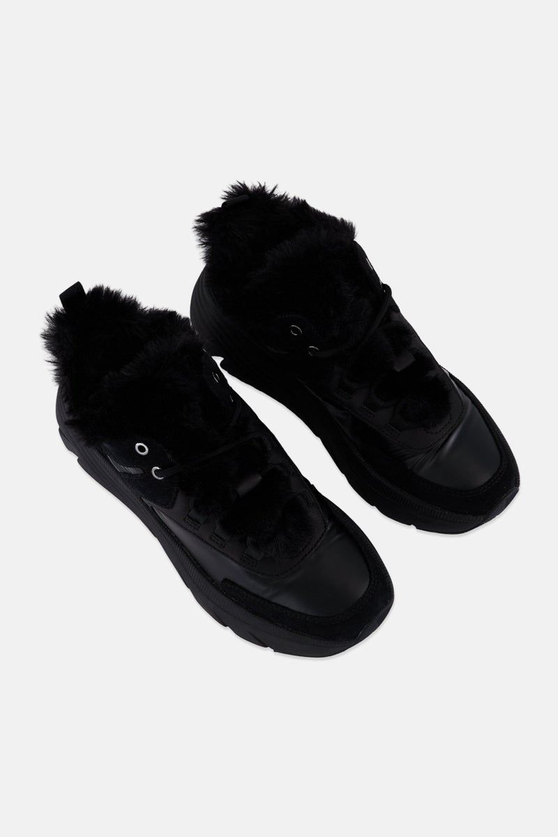 GEOX Women Lace Up Casual Shoes, Black  - Image 4