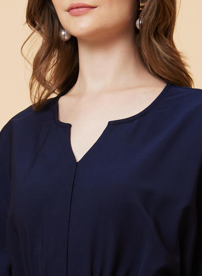 جلو باص جمبسوت جلوبس بأكمام كيمونو وربطة خصر وأرجل مستقيمة - Image 5