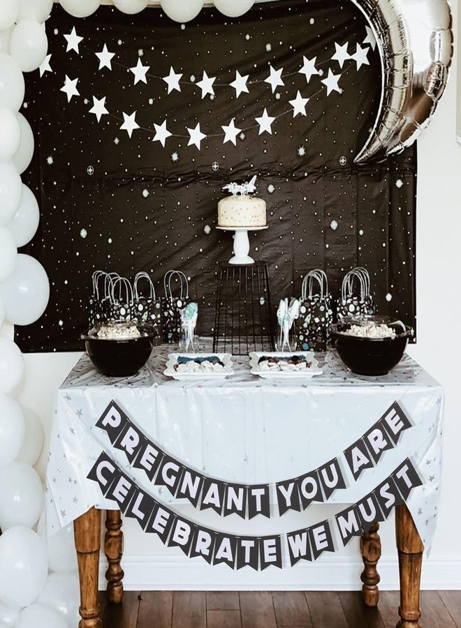 HIKLO Pregnant You Are Celebrate We Must Banner - Baby Shower Party Decorations, Pregnancy Announcement Banner, Baby Arrival Cake Smash Photo Props, New Mom Party Supplies - Image 4