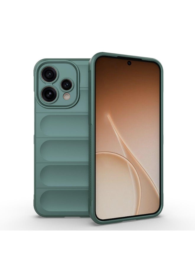 جراب موبايل ماجيك شيلد  سيليكون مضاد للصدمات وحمايه للكاميرا متوافق  Oppo Reno 15 5G (اخضر غامق) - Image 1