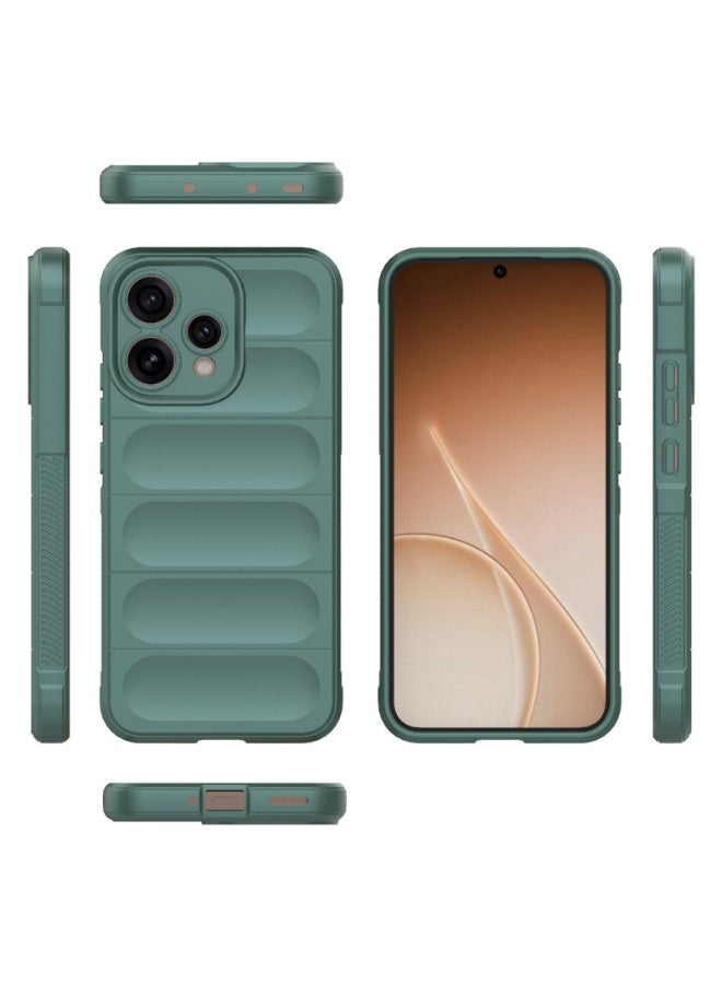 جراب موبايل ماجيك شيلد  سيليكون مضاد للصدمات وحمايه للكاميرا متوافق  Oppo Reno 15 5G (اخضر غامق) - Image 3