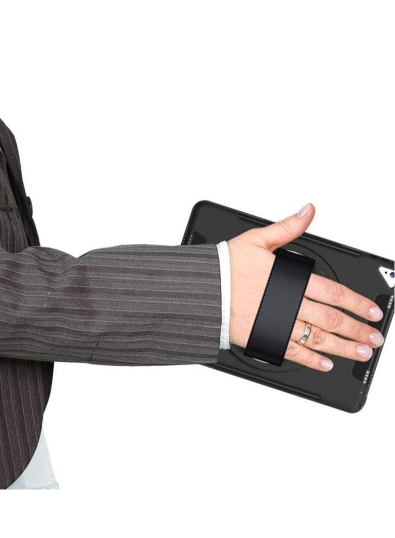 ELTRAZONE حافظة لجهاز iPad بحجم 10.2 بوصة، مضادة للصدمات، غطاء مقاوم للصدمات، حافظة متينة لجهاز iPad مع قاعدة قابلة للطي، غطاء واقي كامل للجسم للأطفال، حماية من السقوط، زرقاء. - Image 4