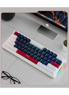 K610 Crack Mechanical Keyboard 3-Mode Bluetooth Wireless K610 White Blue Red Yellow Axis Classic Edition