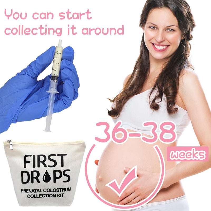 Geiserailie 100 Set Colostrum Collector Kit Include 100 1ml 3ml Sterile Sealed Breast Milk Collector No Needle Colostrum Syringes 100 Stickers 1 Measuring Cup Collection 1 White Canvas Bag - Image 5