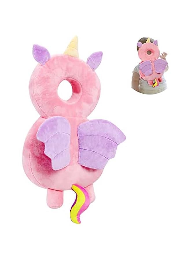 MIXDE Baby Head Protector Pad Safety Pad for Walking & Crawling, Toddlers Head Safety Adjustable Back-Pack,Pink Unicorn (US) - Image 1