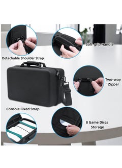Necomi Portable Case For Ps5 Slim Console, Hardshell Protective Case Travel Case For Playstation 5 Slim Console Disc/Digital Black  - Image 3